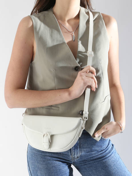 Sac BandouliÃ¨re S Oxer Cuir Etrier Blanc oxer EOXE065U vue secondaire 1
