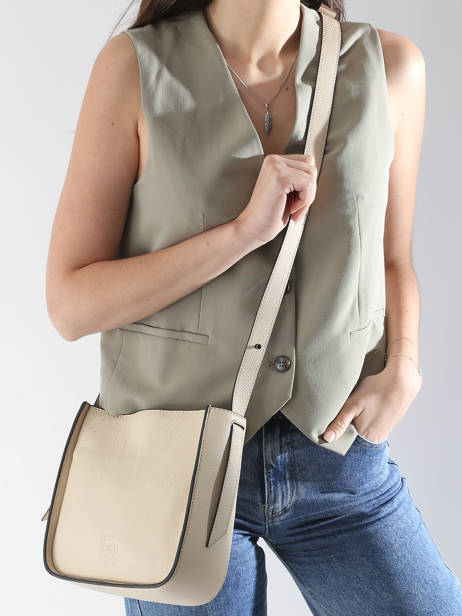 Sac BandouliÃ¨re S Foudre Cuir Etrier Beige foudre EFOD087S vue secondaire 1